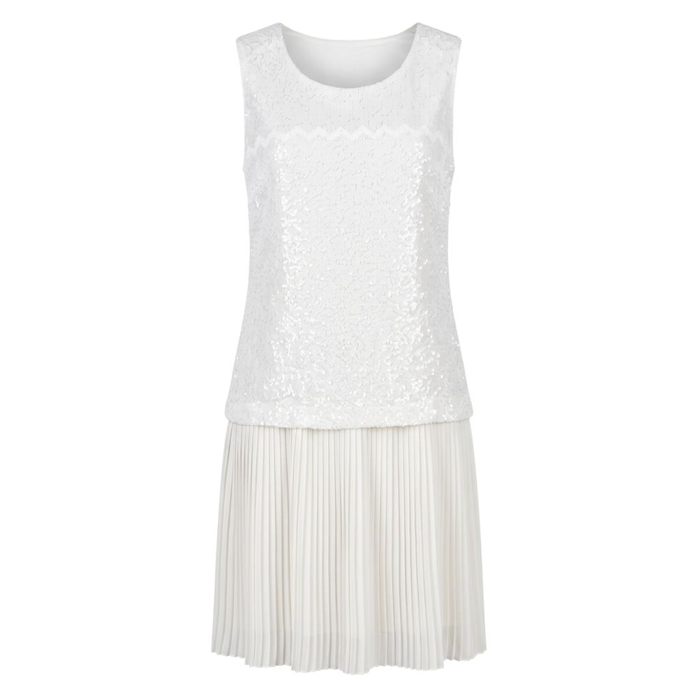 White Polyester Women Dress