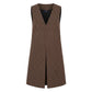 Beige Polyester Women Dress