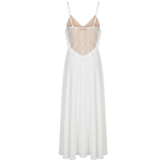 White Polyester Women Dress