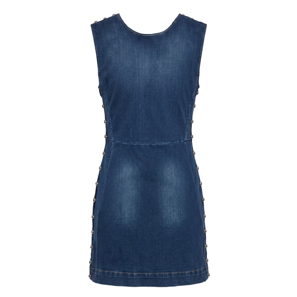 Blue Cotton Women Dress