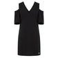 Black Polyester Women Dress