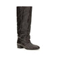 Brown Calf Leather Bos Taurus Flat Boots