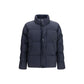 Blue Polyamide Full-Length Jacket