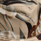Men Beige Floral Wide Brim Bucket Capello Hat