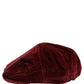 Men Dark Red Cotton Newsboy Capello Cabbie Hat
