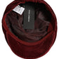 Men Dark Red Cotton Newsboy Capello Cabbie Hat