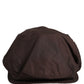 Men Brown Cotton Newsboy Capello Cabbie Hat