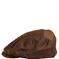 Men Brown Cotton Newsboy Capello Cabbie Hat