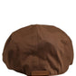 Men Brown Cotton Newsboy Capello Cabbie Hat