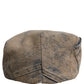 Brown Cotton Denim Newsboy Capello Cabbie Hat