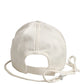 Men White Cotton Stretch Baseball Capello Hat