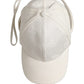Men White Cotton Stretch Baseball Capello Hat