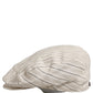 Men Off White Striped Linen Newsboy Capello Hat