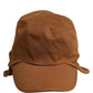 Men Brown Cotton Double Brim Baseball Cap Hat