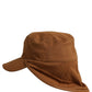 Men Brown Cotton Double Brim Baseball Cap Hat