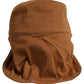 Men Brown Cotton Double Brim Baseball Cap Hat