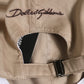 Men Beige Cotton Stretch Baseball Capello Hat