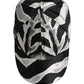 Men Black Silver Zebra Pattern Baseball Cap Hat