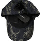 Men Black Floral Barocco Cotton Baseball Cap Hat