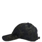 Men Black Floral Barocco Cotton Baseball Cap Hat