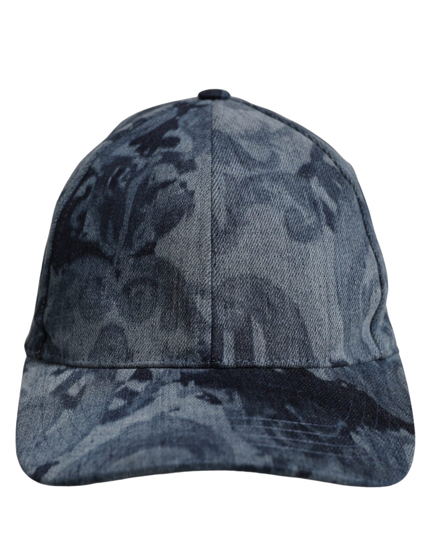 Men Blue All Over Logo Cotton Baseball Cap Hat