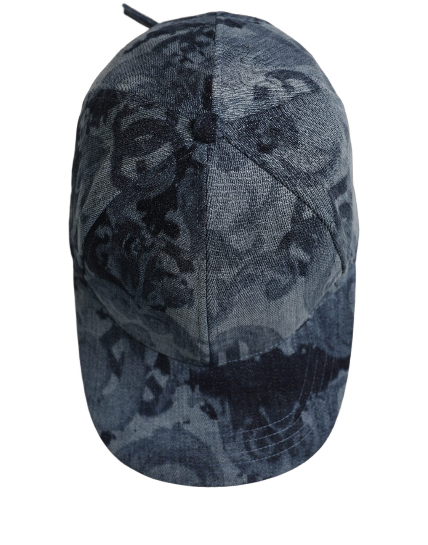 Men Blue All Over Logo Cotton Baseball Cap Hat