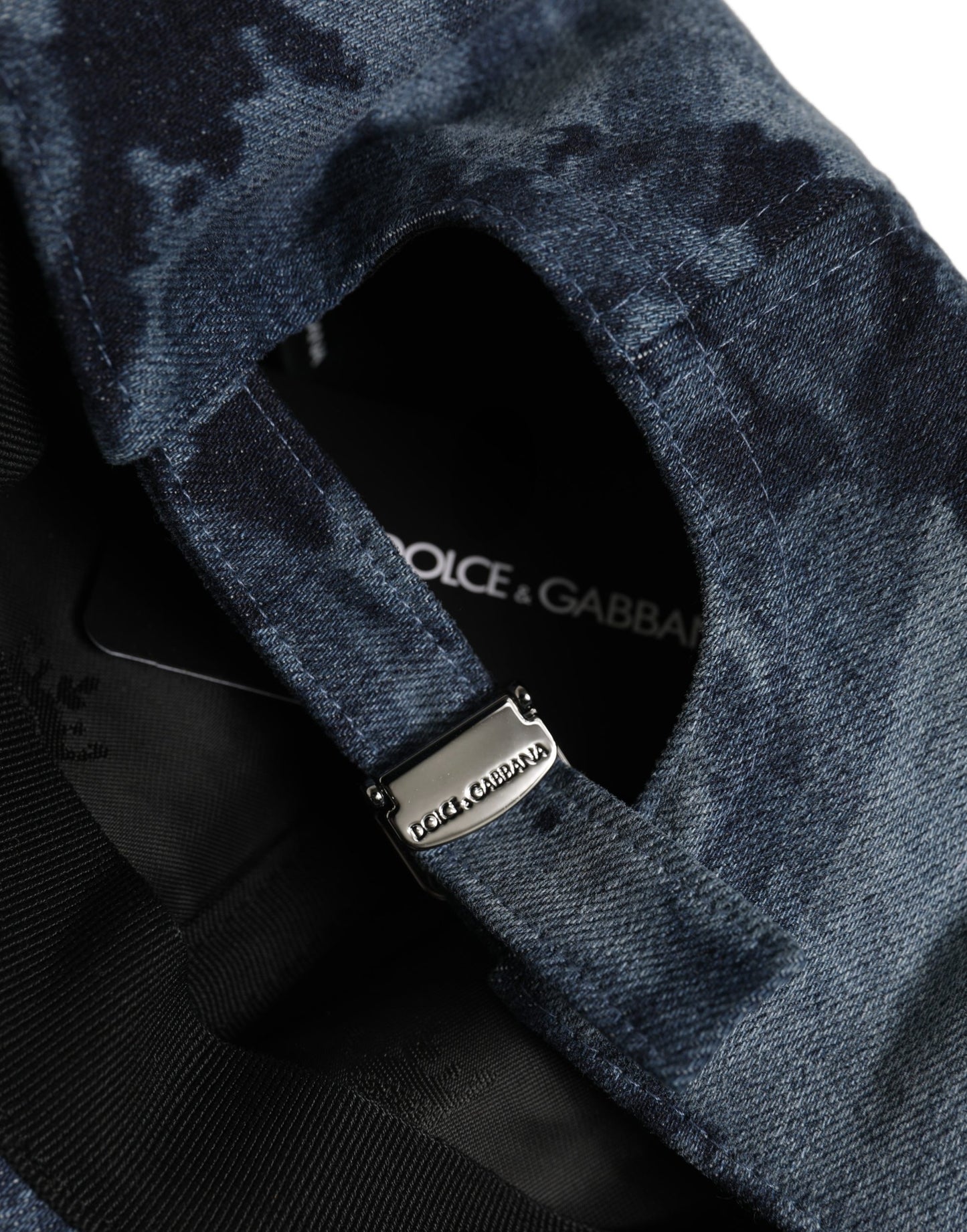Men Blue All Over Logo Cotton Baseball Cap Hat