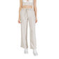 Beige Viscose Casual Pants