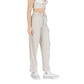 Beige Viscose Casual Pants