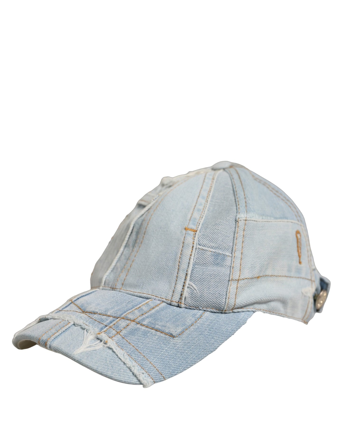 Men Blue Patchwork Cotton Denim Baseball Cap Hat