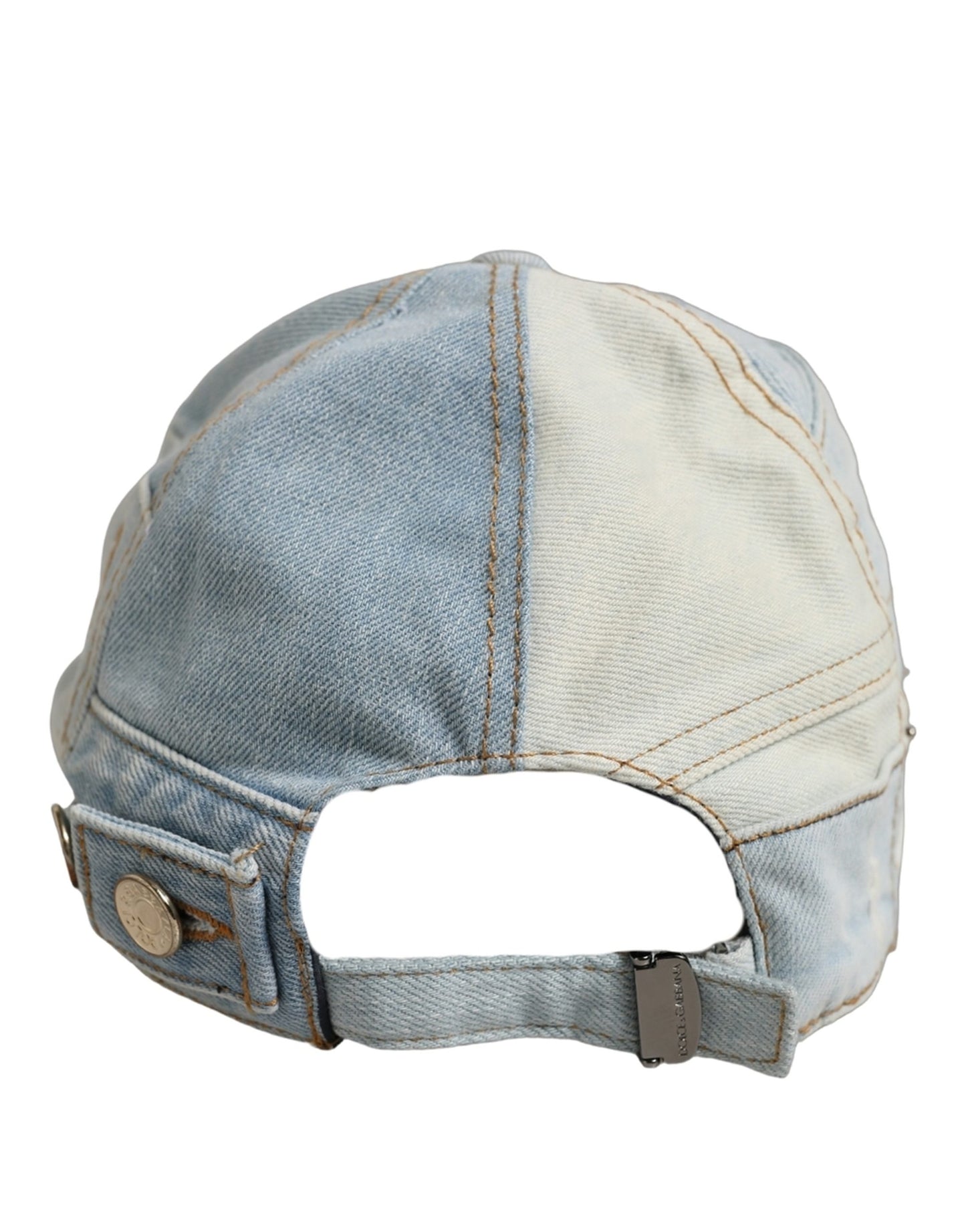 Men Blue Patchwork Cotton Denim Baseball Cap Hat