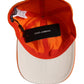 Men Orange Polyester Baseball Cap 6 Panels Hat