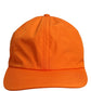 Men Orange Polyester Baseball Cap 6 Panels Hat