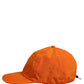 Men Orange Polyester Baseball Cap 6 Panels Hat