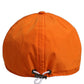 Men Orange Polyester Baseball Cap 6 Panels Hat