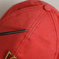 Men Red Cotton DG Logo Plaque Baseball Cap Hat