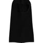 Men Black Wool Ribbed Knit Balaclava Wrap One Size Hat