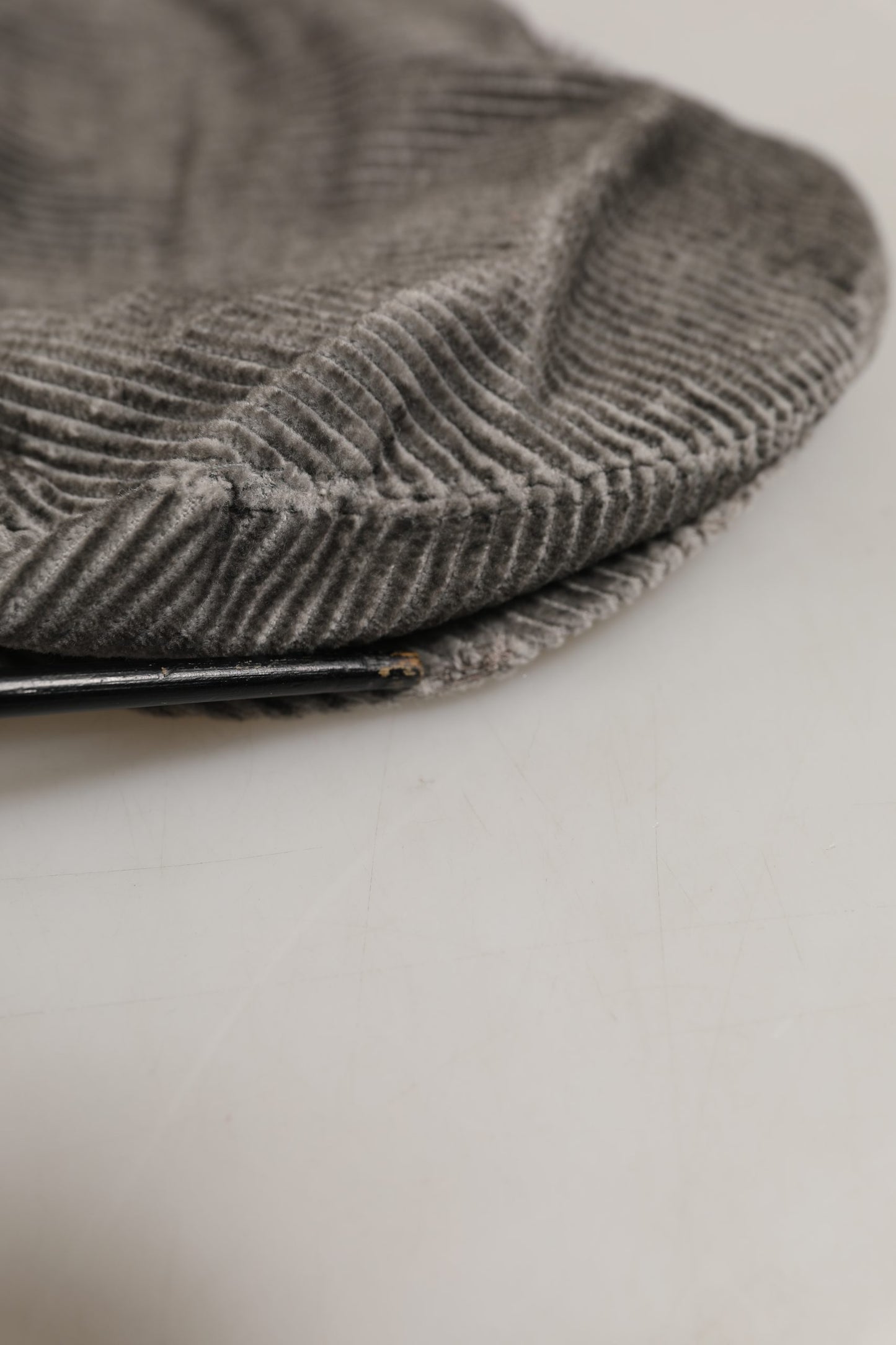 Men Grey Cotton Corduroy Cloth Newsboy Cap Hat
