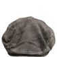 Men Grey Cotton Corduroy Cloth Newsboy Cap Hat