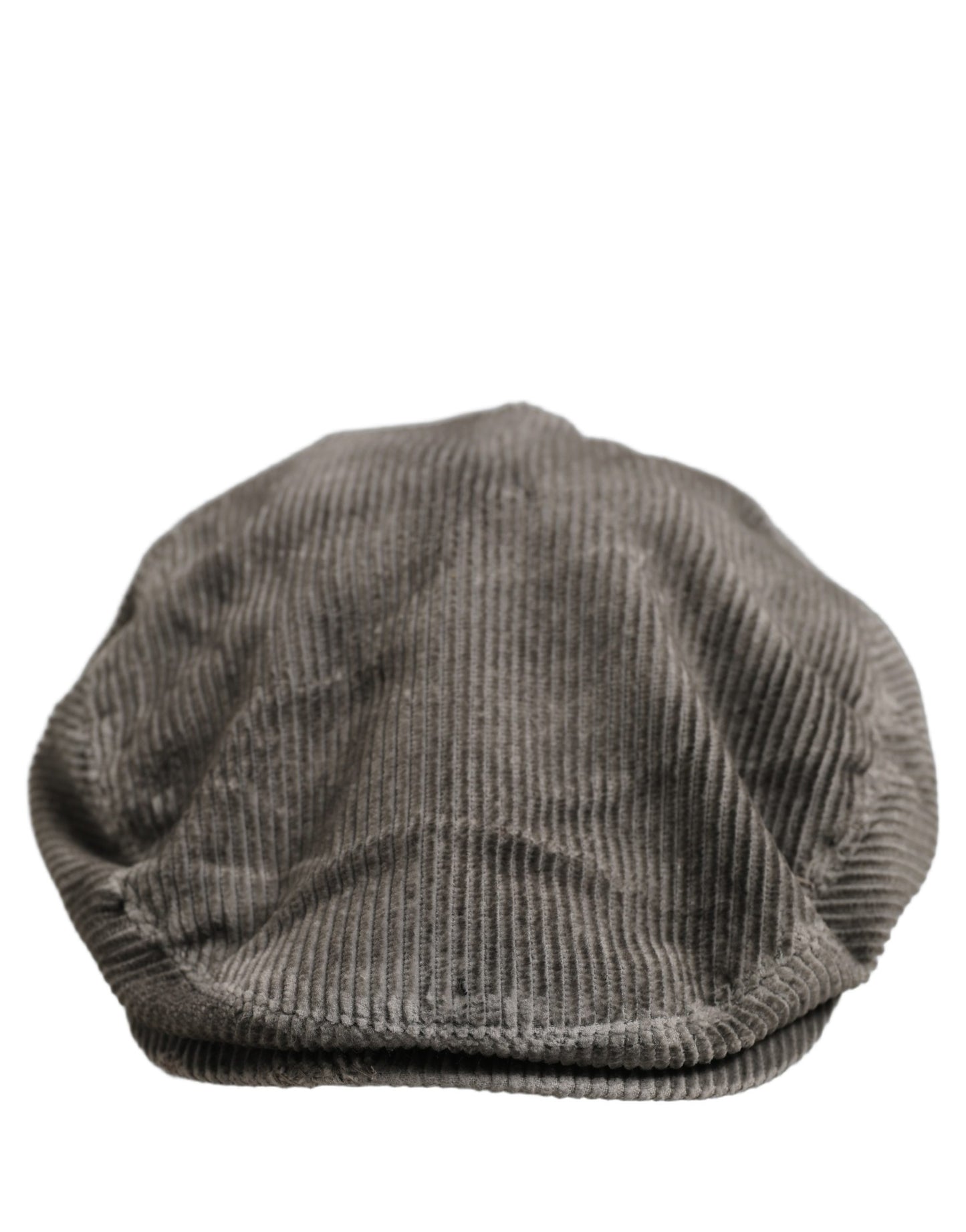 Men Grey Cotton Corduroy Cloth Newsboy Cap Hat