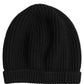Men Black Wool Knitted Winter Beanie Capello One Hat