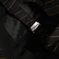Black Gold Pinstriped Cotton Baseball Cap Hat