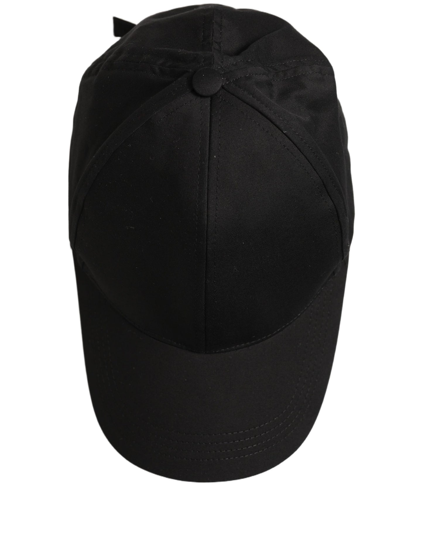 Men Black Cotton Baseball Cap 6 Panels Hat