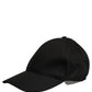 Men Black Cotton Baseball Capello 6 Panels Hat