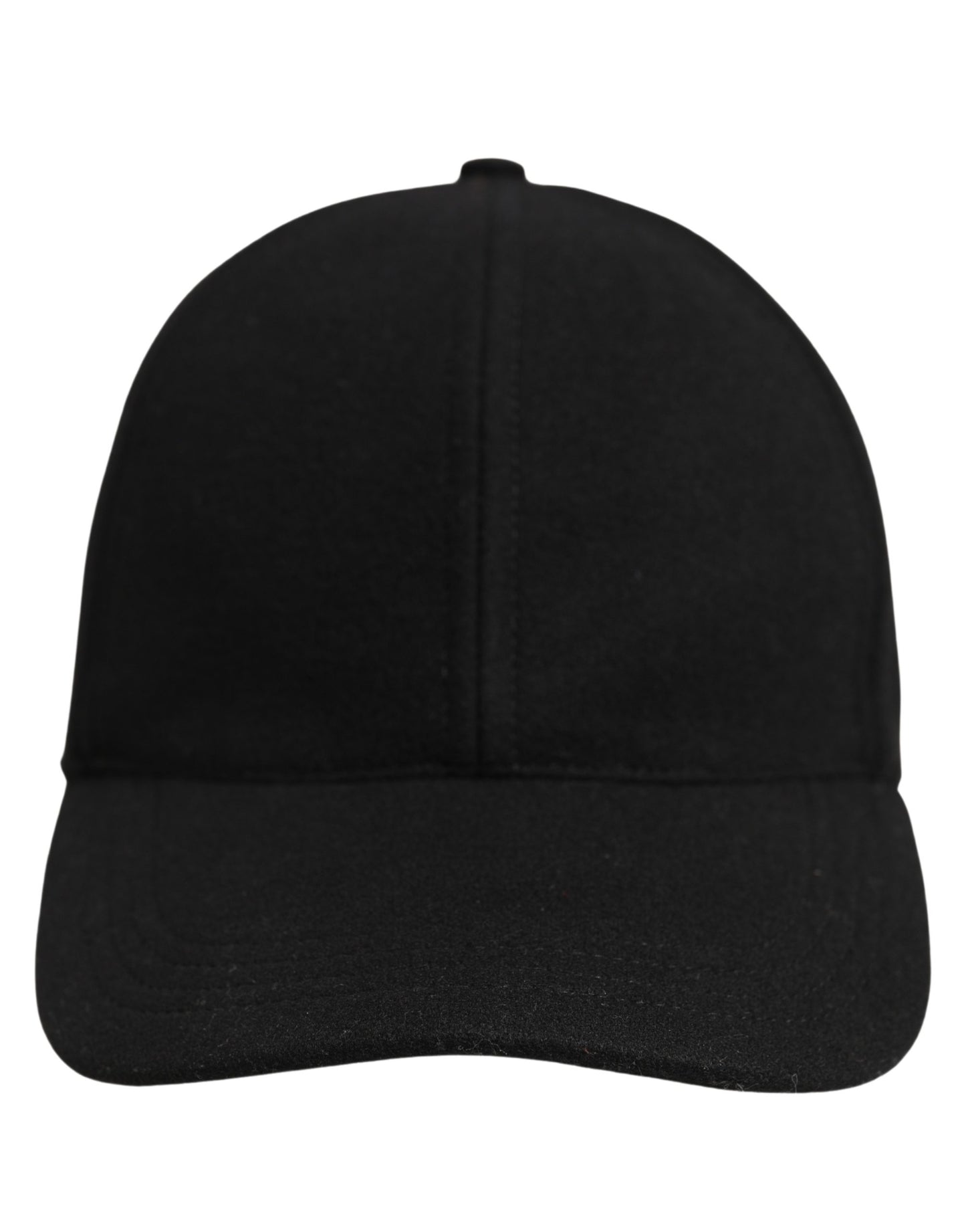 Men Black Wool Baseball Cap 6 Panels Hat