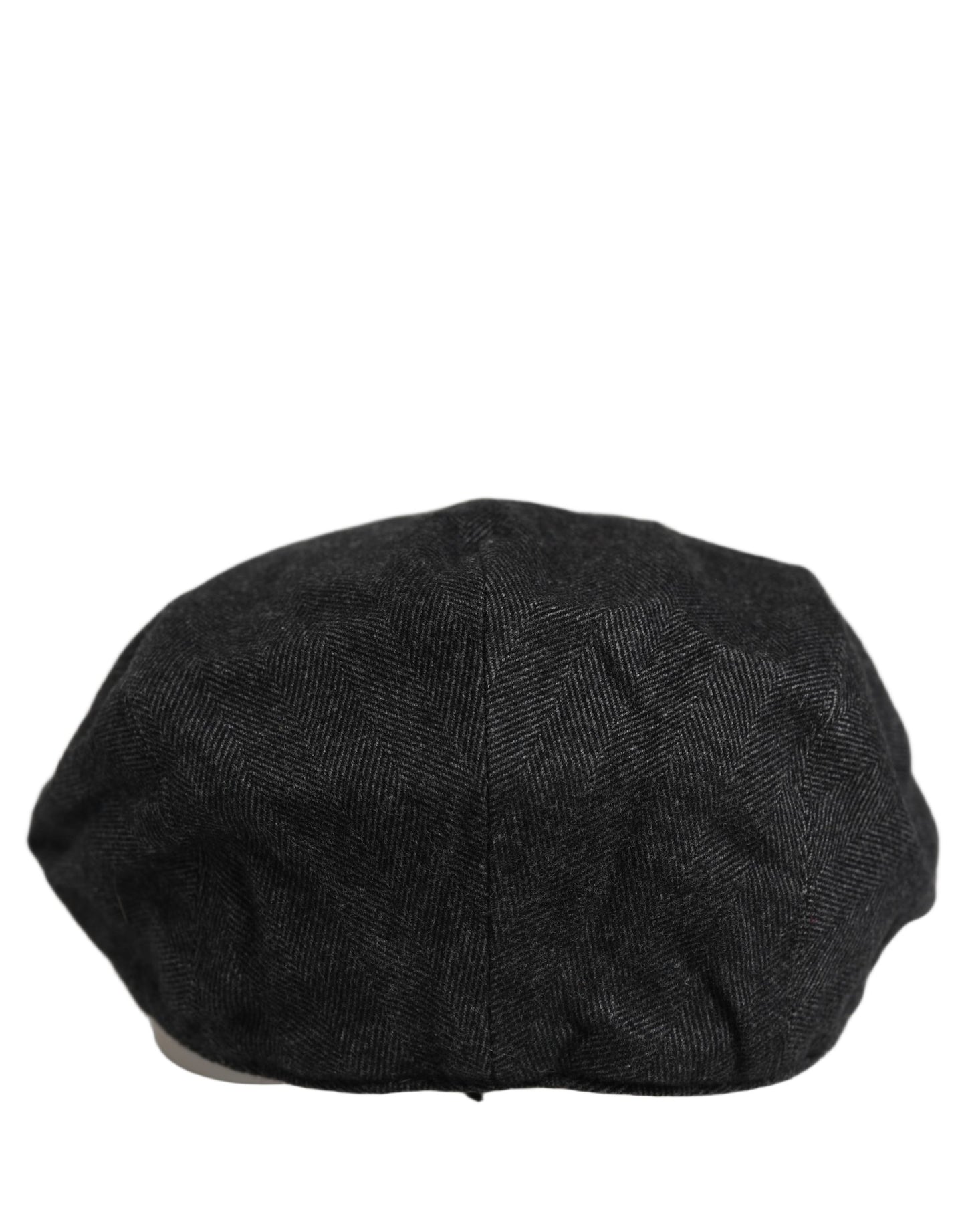 Men Black Cotton Flat Cloth Newsboy Cap Hat