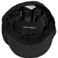 Men Black Cotton Flat Cloth Newsboy Cap Hat