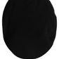 Men Black Wool Blend Flat Cloth Newsboy Cap Hat