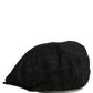Men Black Floral Jacquard Newsboy Capello Hat
