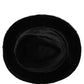 Men Black Classic Wide Brim Fedora Capello Hat